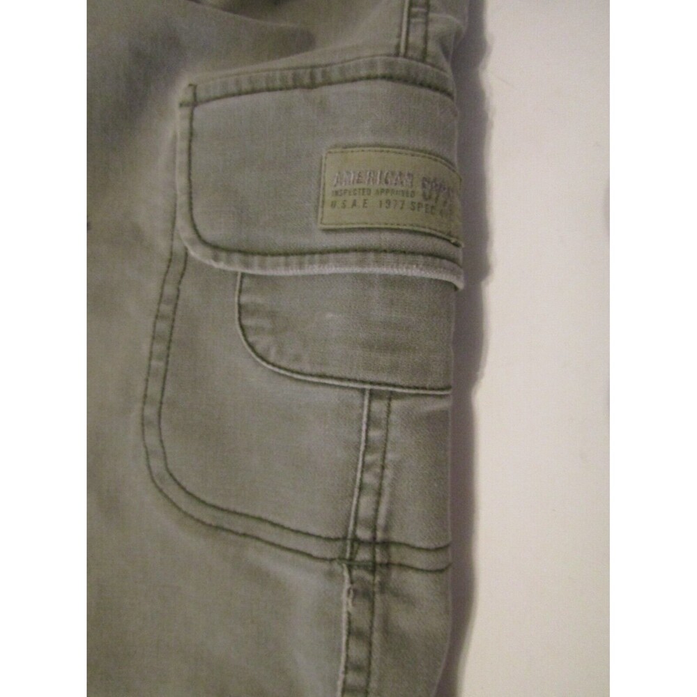 American Eagle Outfitters Capri Cargo Pants Army Green Womens Size 6 - Picture 6 of 7